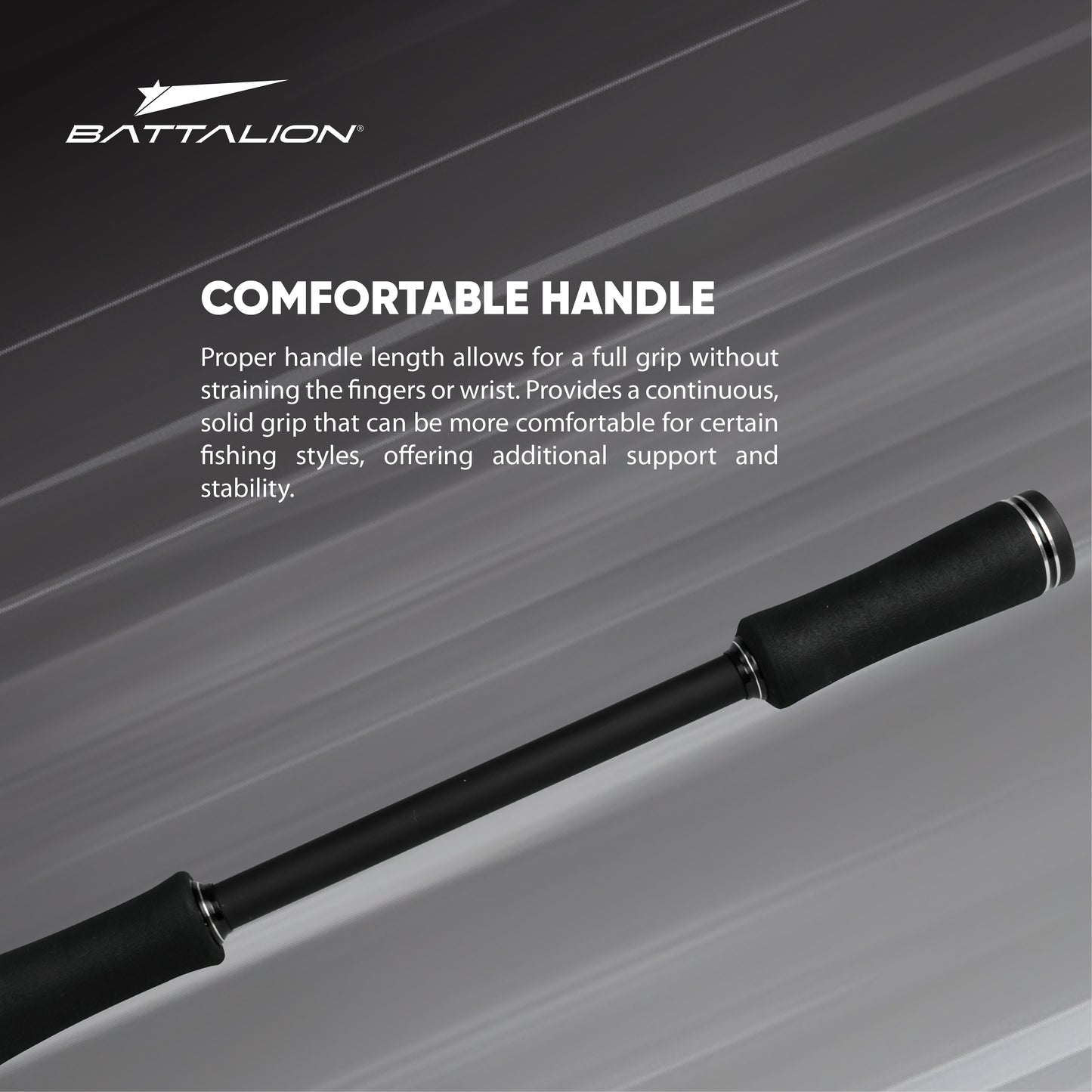 Battalion Viper 2 Piece Hi-Modulus Carbon Fibre Spinning Fishing Rod (210cm) Black Fishing Rod | Esay to Handle | Best Experience for Fishing