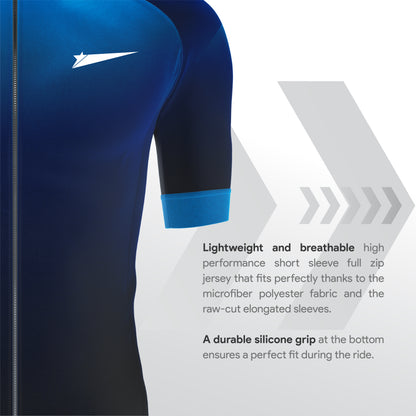 Blue Fade Cycling Jersey