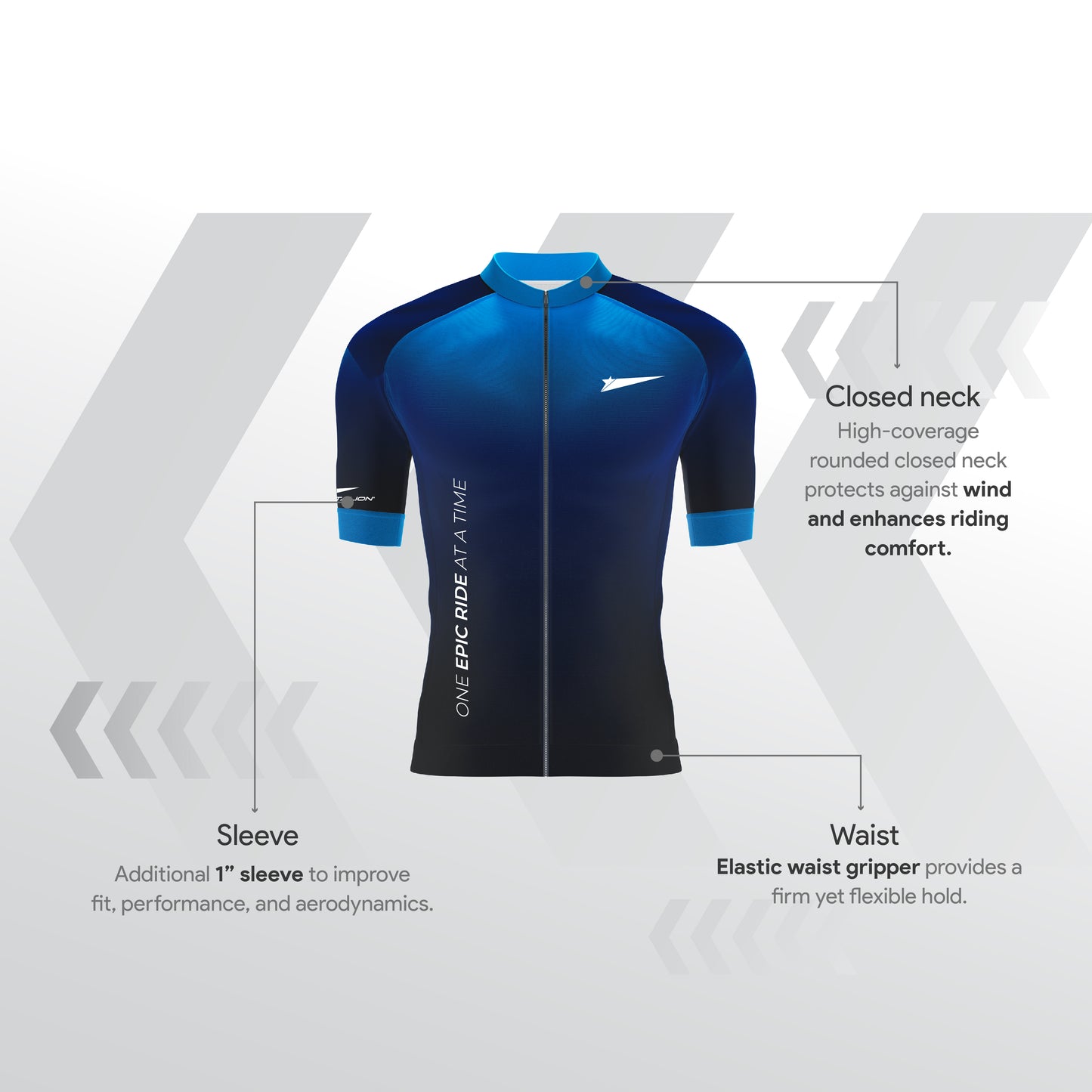 Blue Fade Cycling Jersey