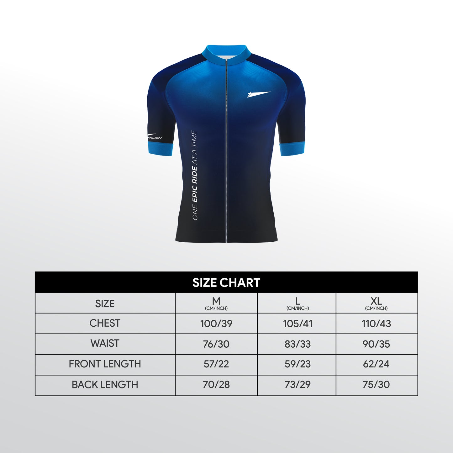 Blue Fade Cycling Jersey