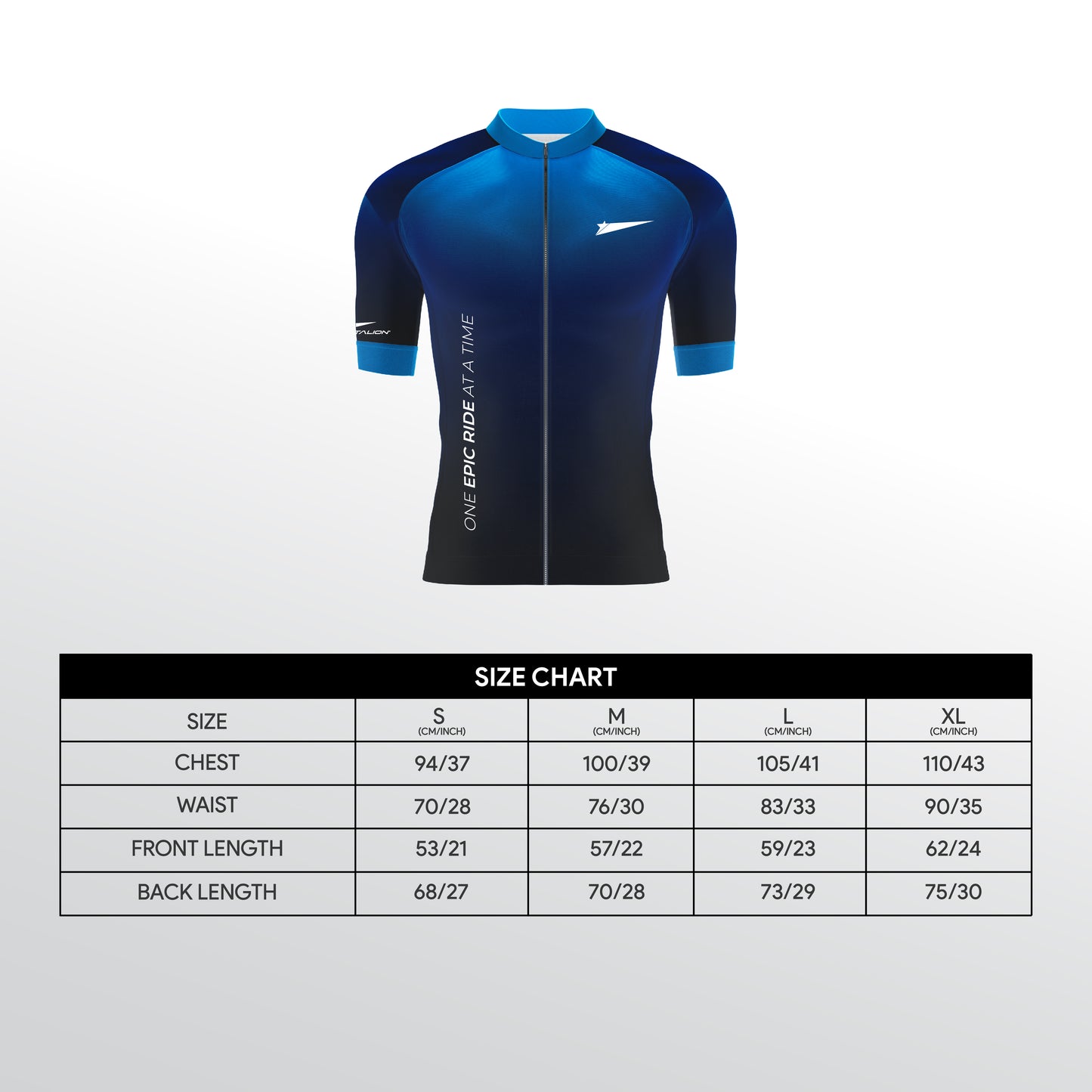 Blue Fade Cycling Jersey