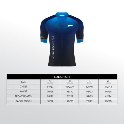 Blue Fade Cycling Jersey
