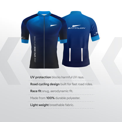 Blue Fade Cycling Jersey